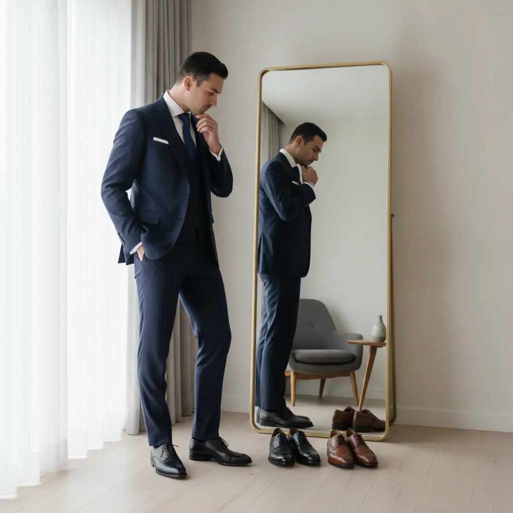 chaussures pour costume bleu